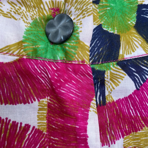 African Print Lightweight Cotton Shorts, Bright Pink, XL-XXL - Picture 5 of 9